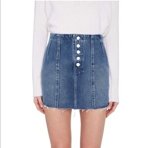 GRLFRND Twiggy denim mini skirt Button Up high rise